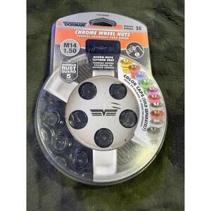 Dorman 712-645A Premium Lug Nuts 20 Pieces M14 1.50 Black Acorn Nuts